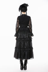 gothic victorian ruffled long skirt