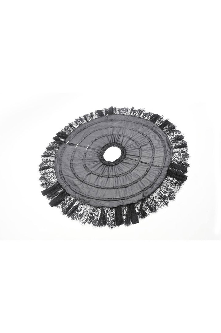black hoop with with bows and lace