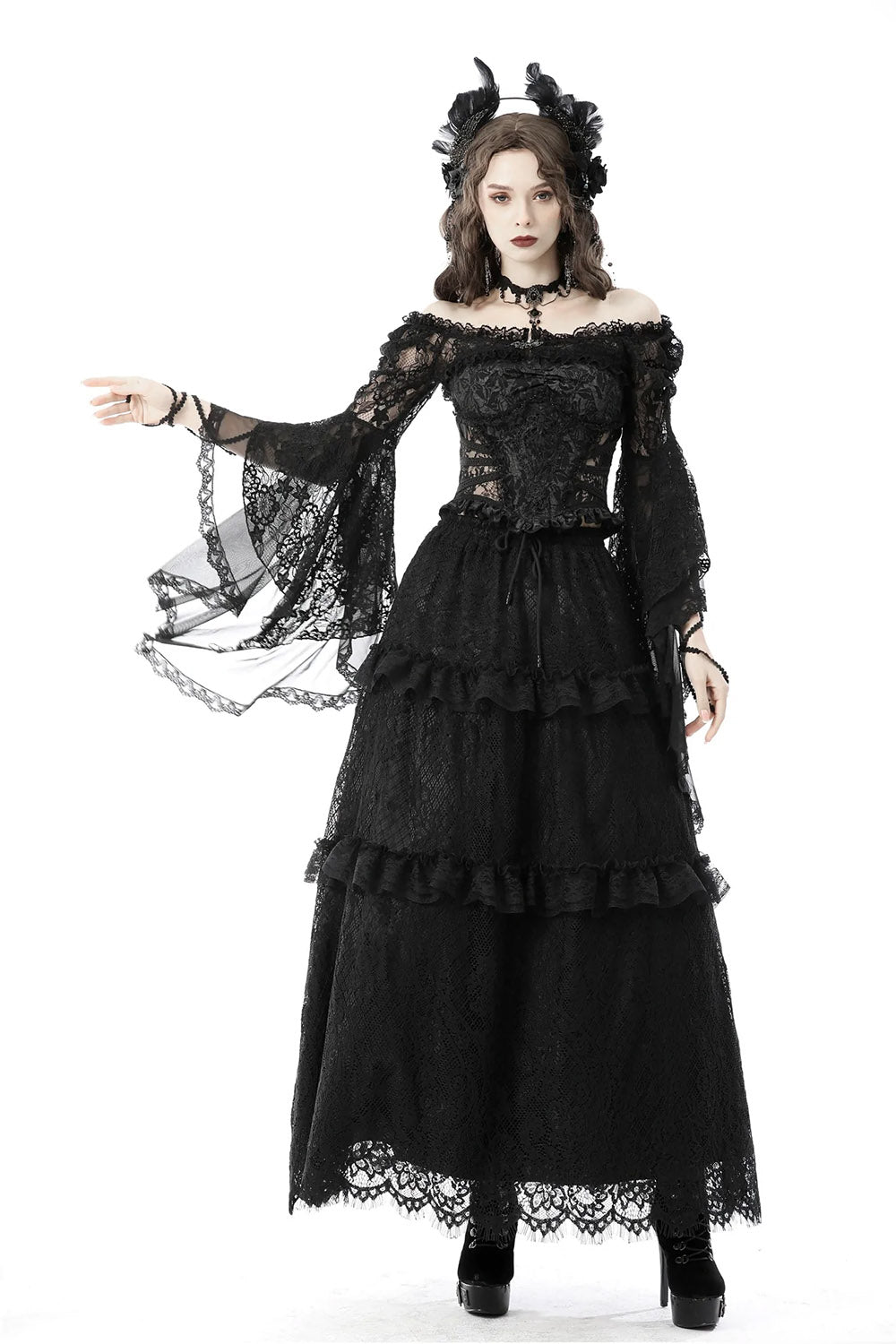 Dark Melody Lace Shrug - womens outerwear - VampireFreaks - Dark In Love