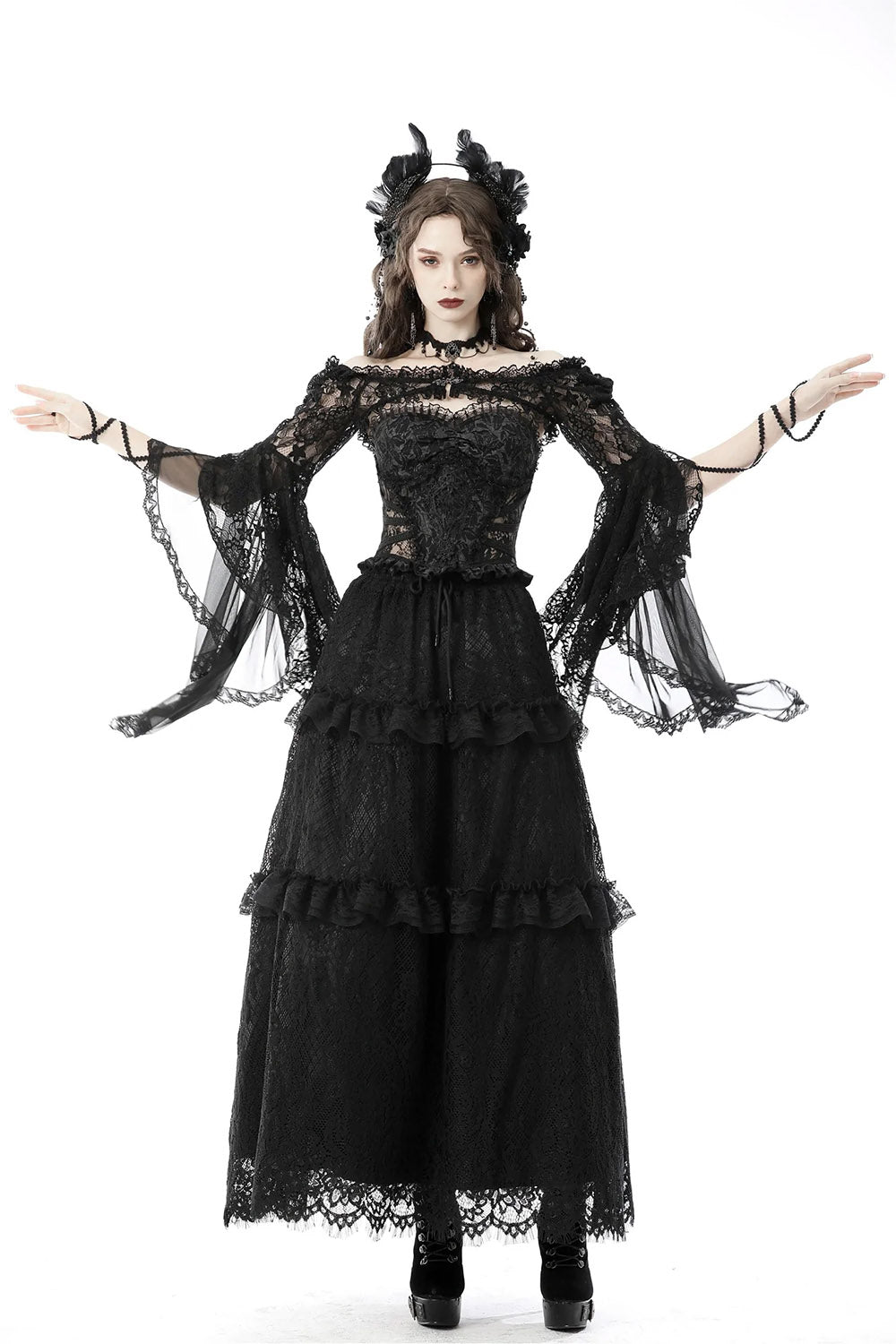 Dark Melody Lace Shrug - womens outerwear - VampireFreaks - Dark In Love