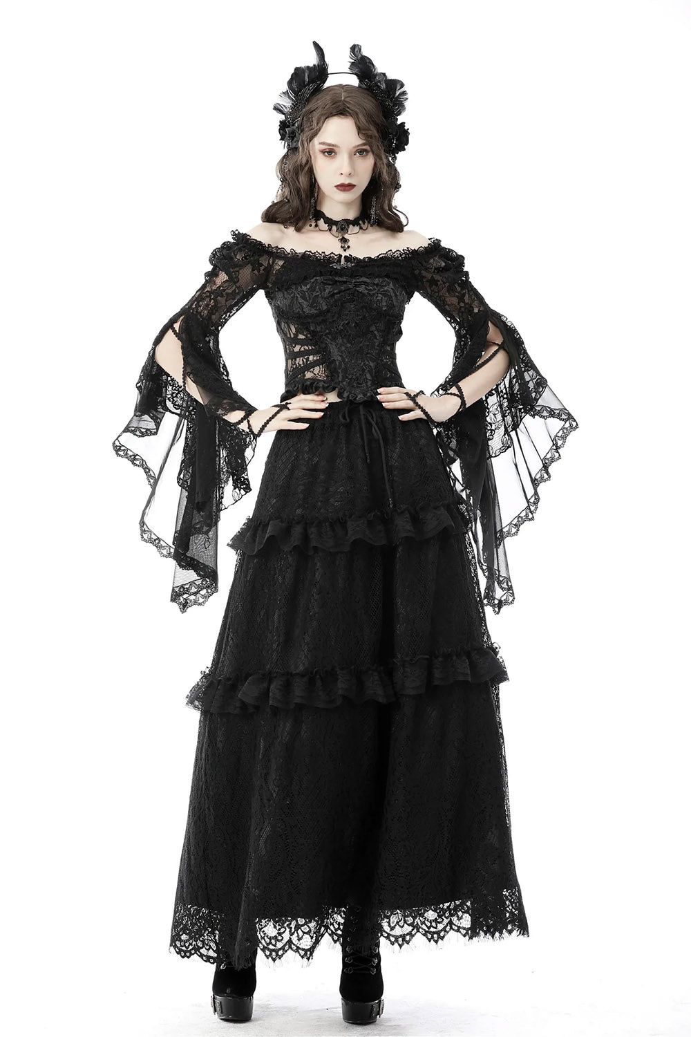 Dark Melody Lace Shrug - womens outerwear - VampireFreaks - Dark In Love