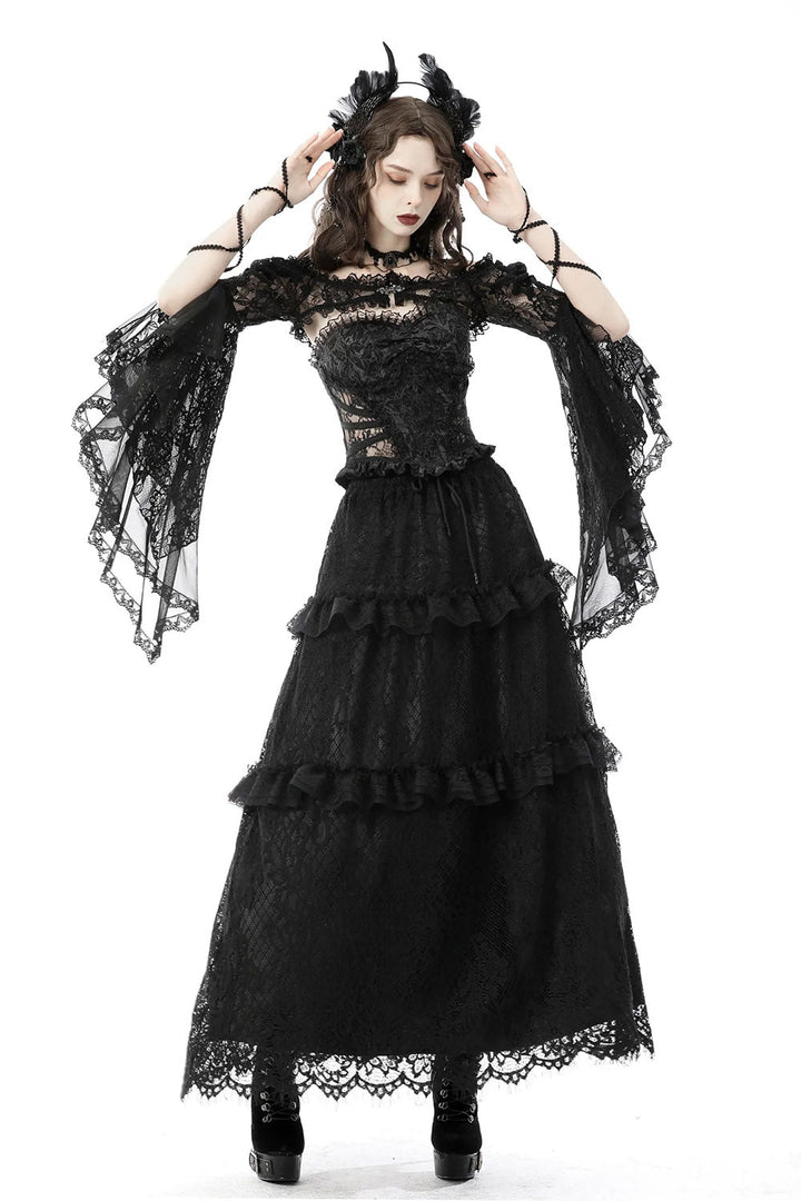 Dark Melody Lace Shrug - womens outerwear - VampireFreaks - Dark In Love