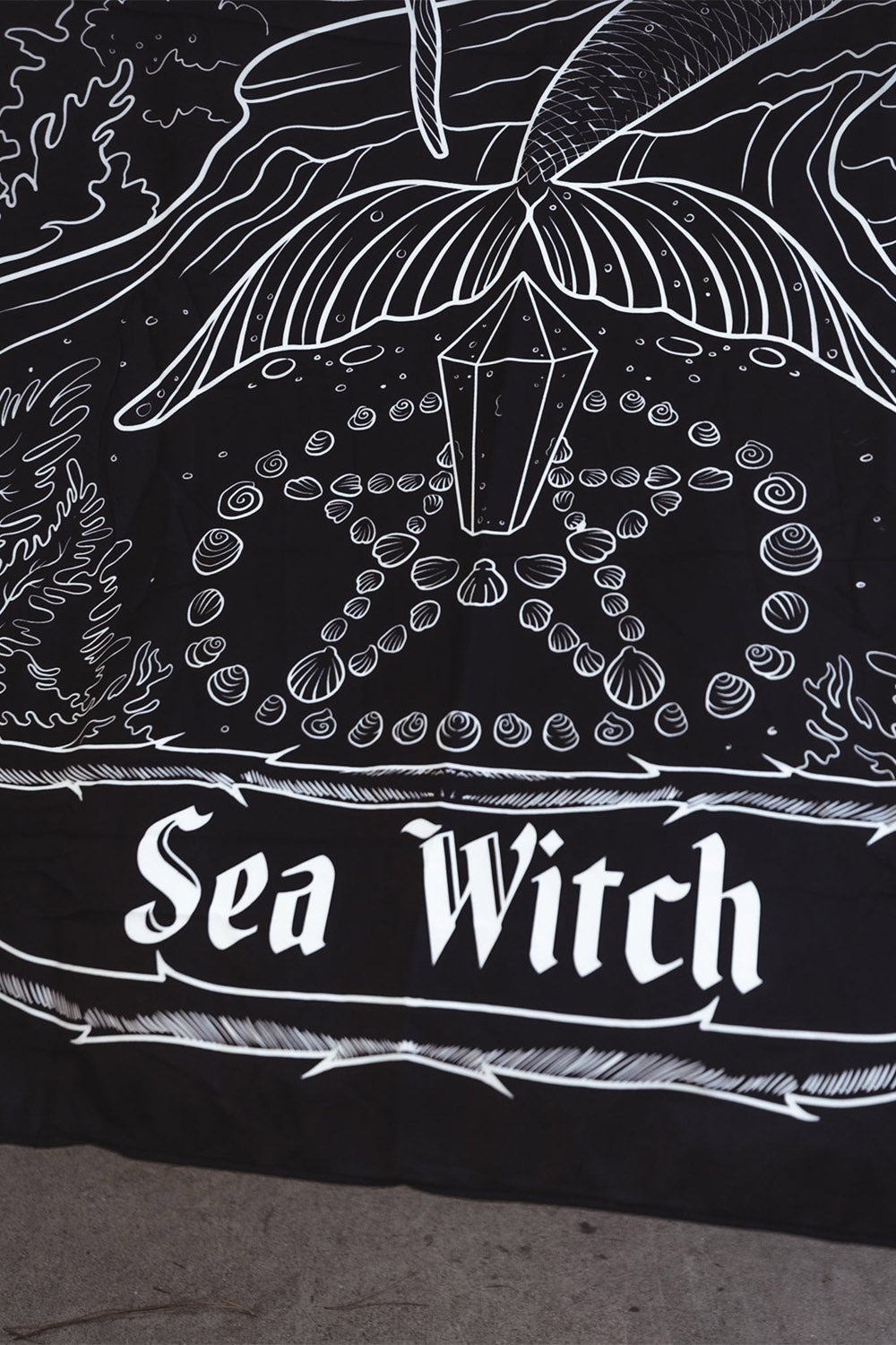 dark gothic sea witch mermaidcore wall art