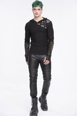 Dark One Hooded Top - mens tops - VampireFreaks - Devil Fashion