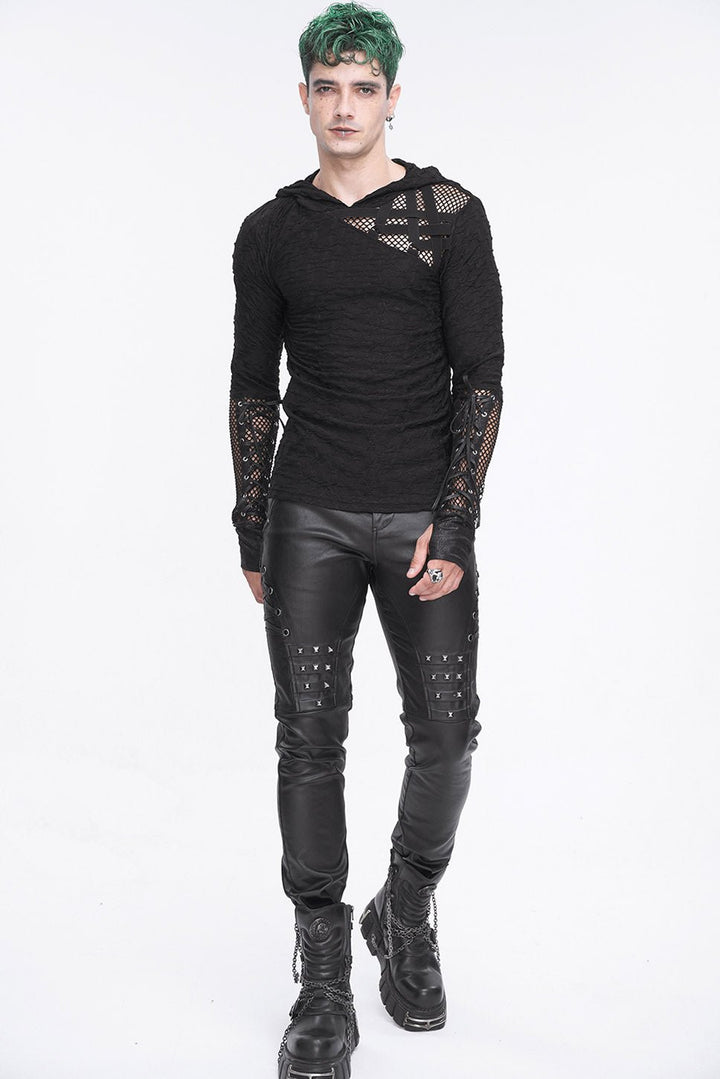 Dark One Hooded Top - mens tops - VampireFreaks - Devil Fashion