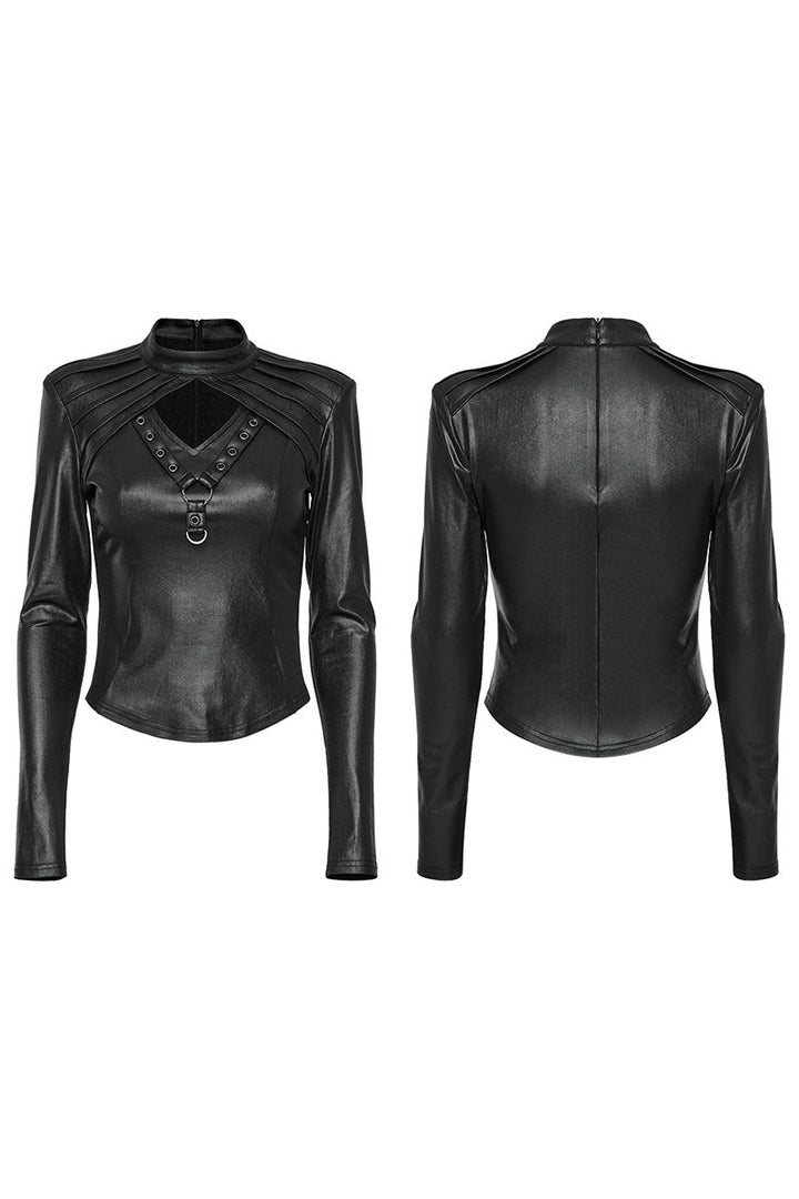 Dark One Leather Top - womens tops - VampireFreaks - Punk Rave