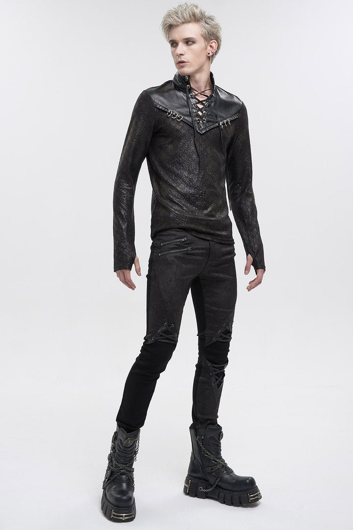 Dark One Pieced Top - mens tops - VampireFreaks - Devil Fashion