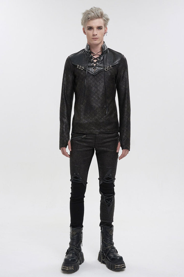 Dark One Pieced Top - mens tops - VampireFreaks - Devil Fashion