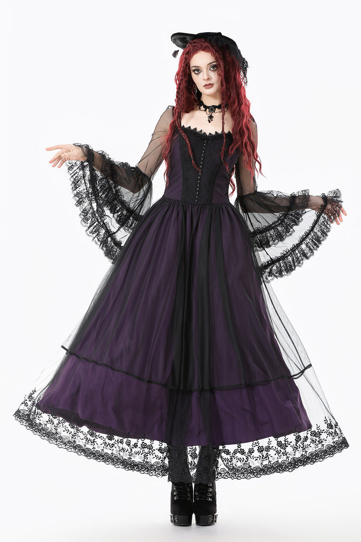 victorian long lace dress