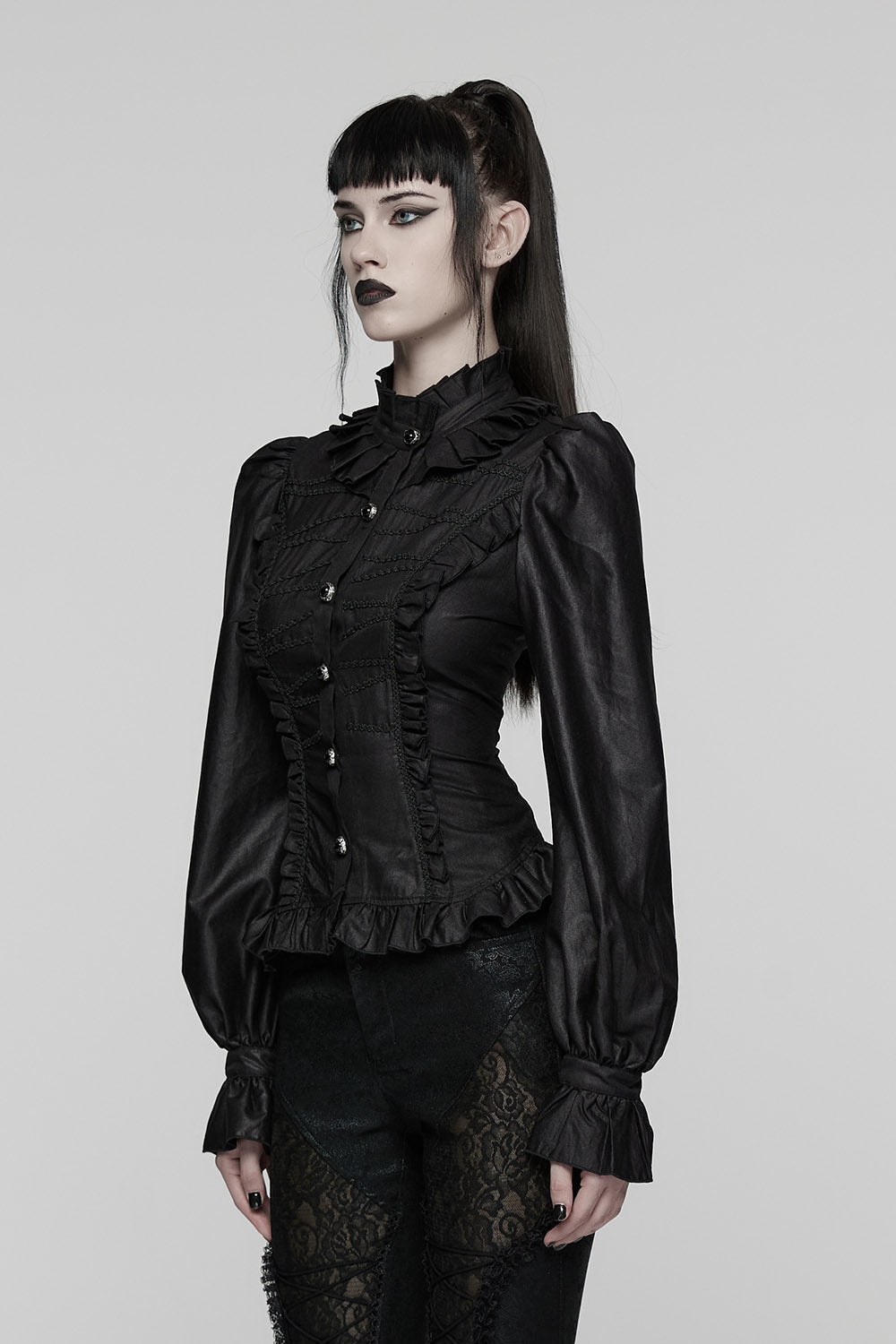 womens button-down gothic blouse