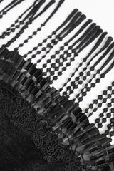 embroidered tasseled gothic witch hat