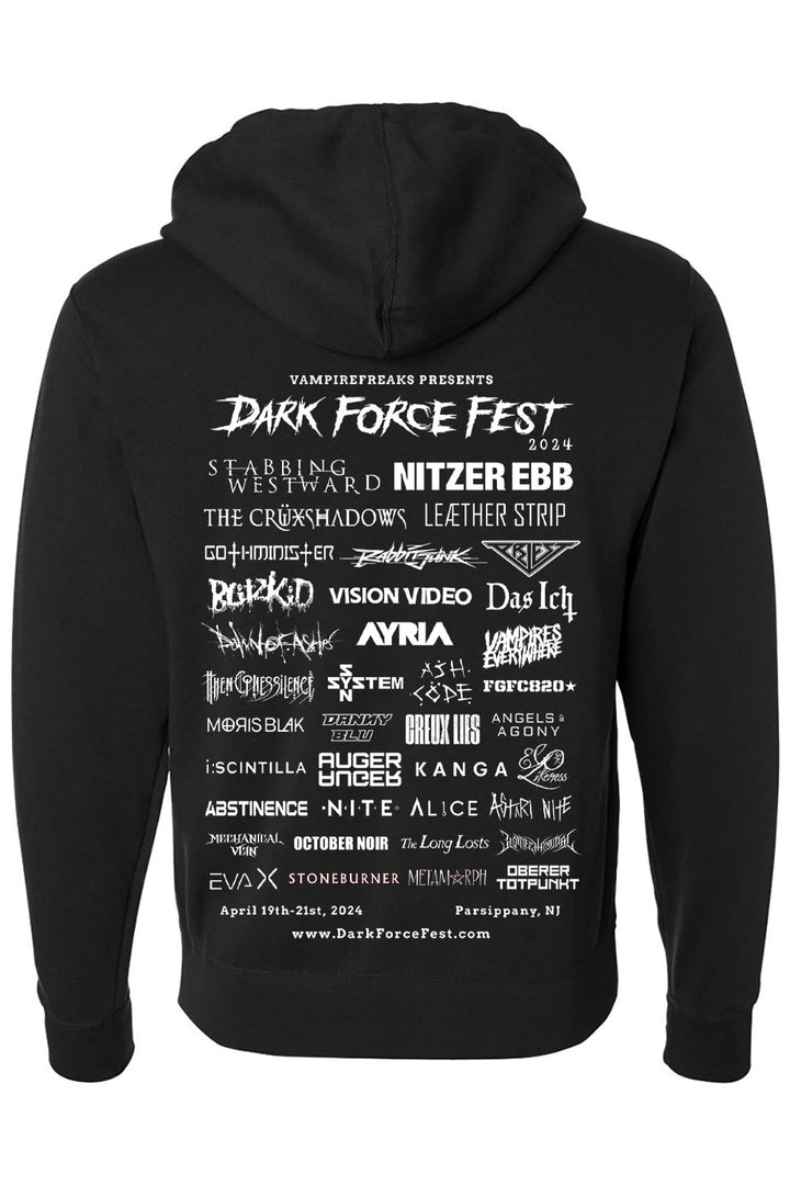 heavy metal grim reaper hoodie with band line up on the back