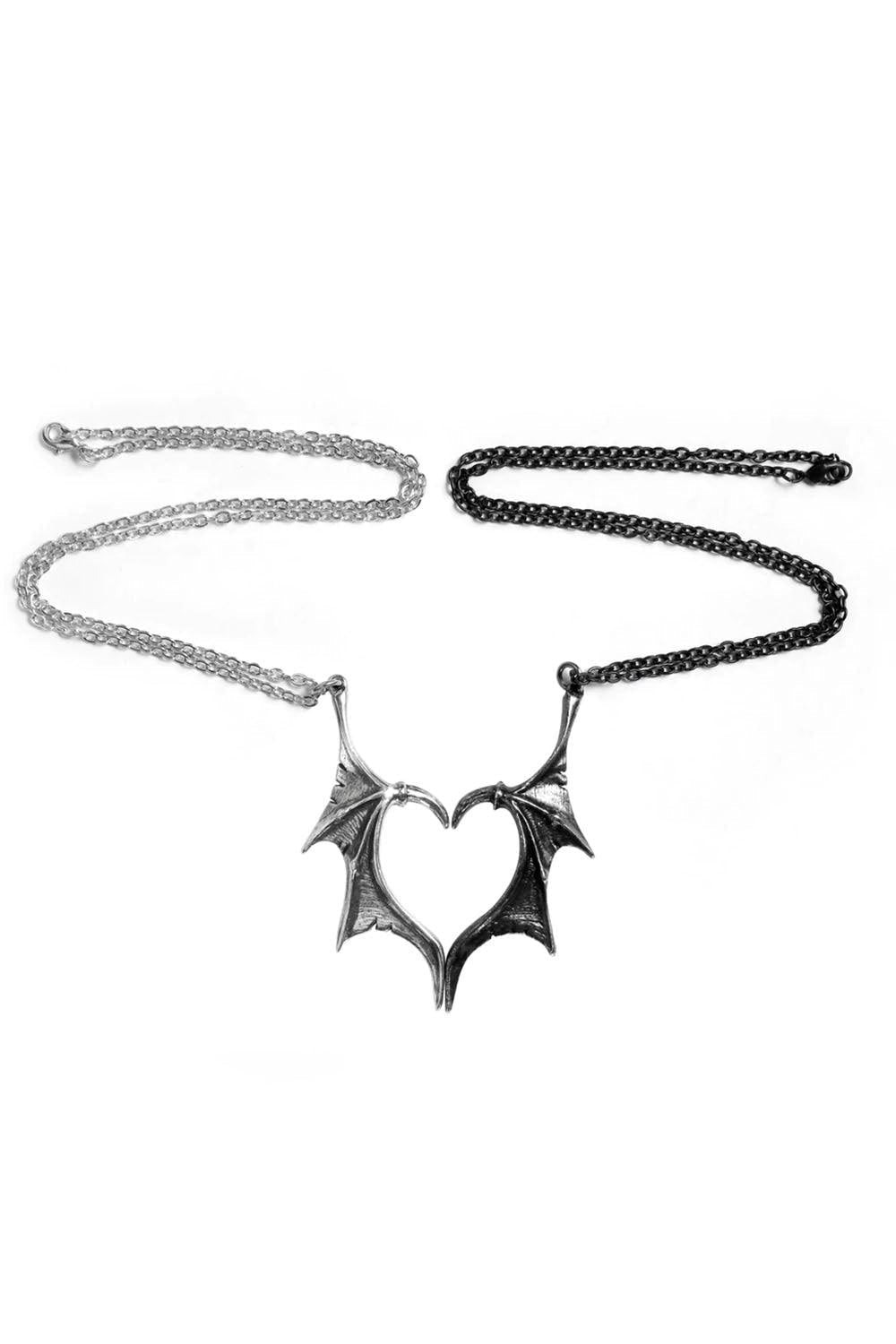 Darkling Heart Necklaces [Pair] - jewelry - VampireFreaks - Alchemy