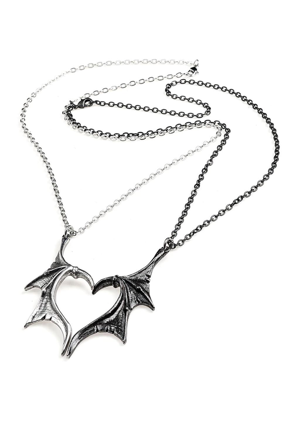 Darkling Heart Necklaces [Pair] - jewelry - VampireFreaks - Alchemy