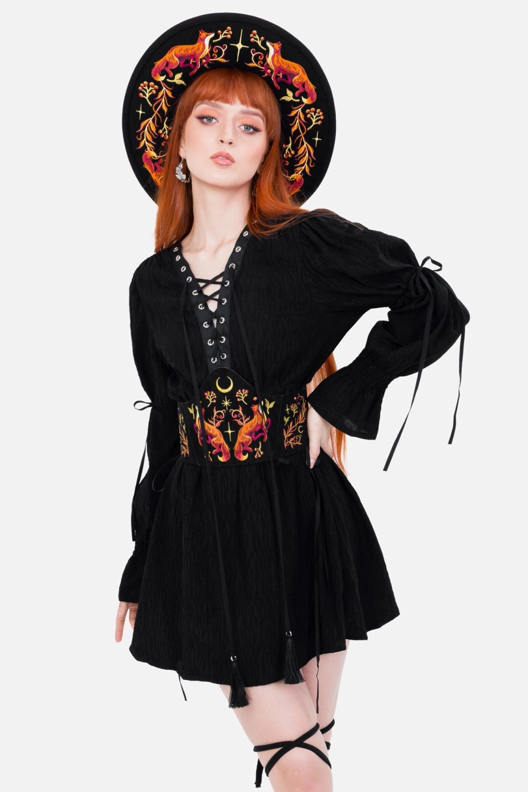 vegan suede corset belt