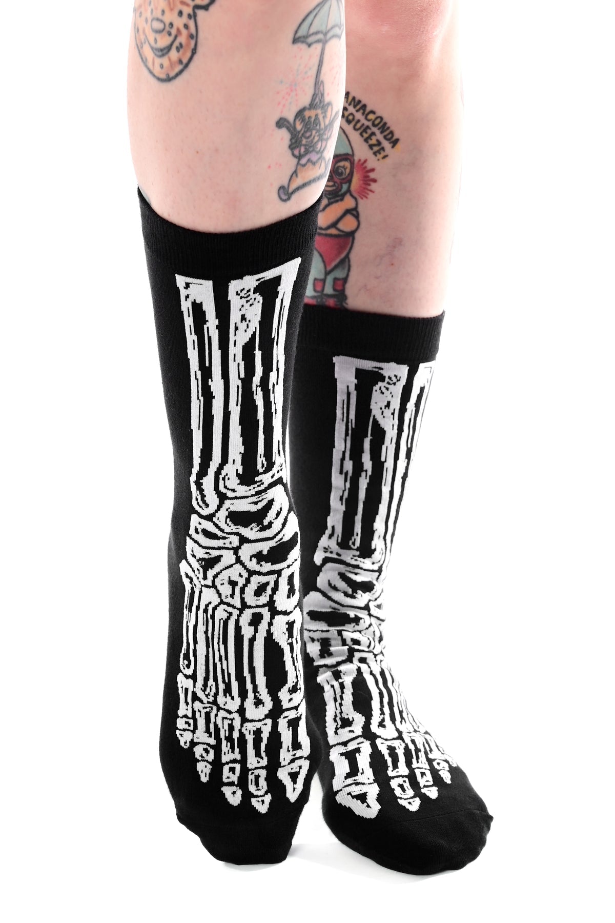 gothic skeleton socks
