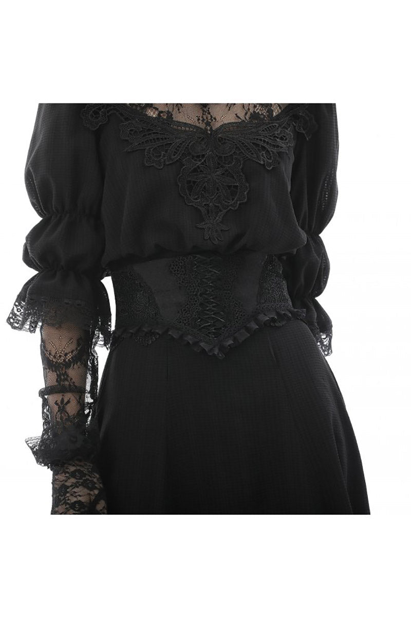 Dead Bouquet Embroidered Corset - belts - VampireFreaks - Dark In Love