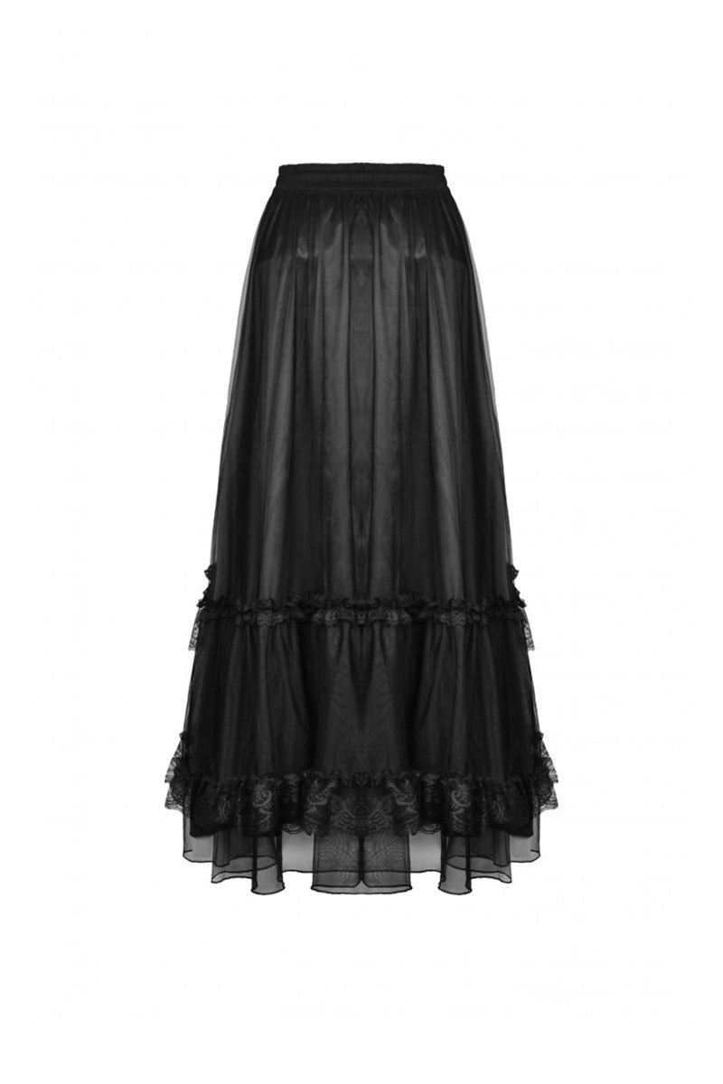 Dead Dahlias Maxi Skirt - skirts - VampireFreaks - Dark In Love