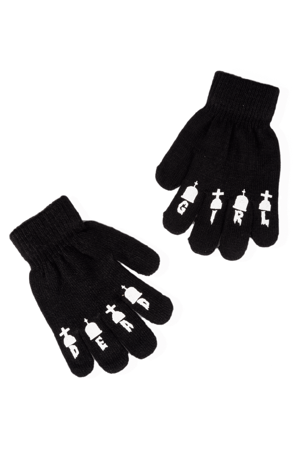 Dead Girl Finger Tattoo Winter Knit Gloves - gloves & armwarmers - VampireFreaks - Too Fast