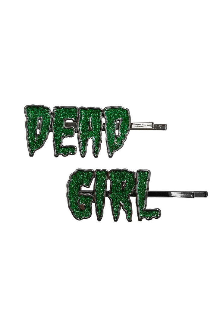 Dead Girl Text Hair Slides - hats & scarves & headwear - VampireFreaks - Kreepsville