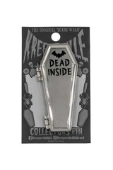 Dead Inside Coffin Enamel Pin - pins & patches - VampireFreaks - Kreepsville
