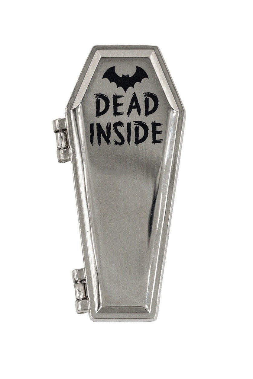 Dead Inside Coffin Enamel Pin - pins & patches - VampireFreaks - Kreepsville