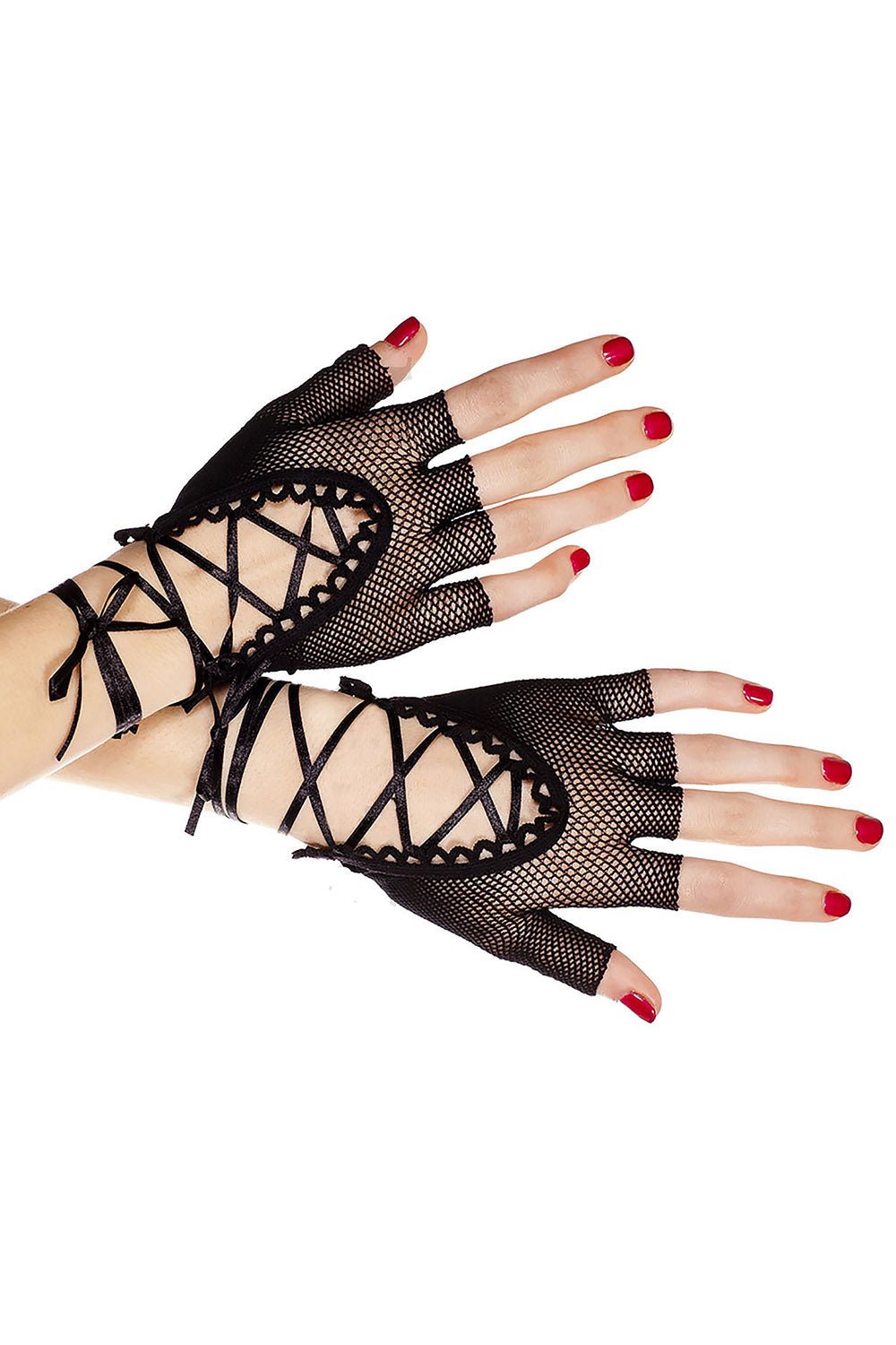 Dead Inside Fishnet Gloves