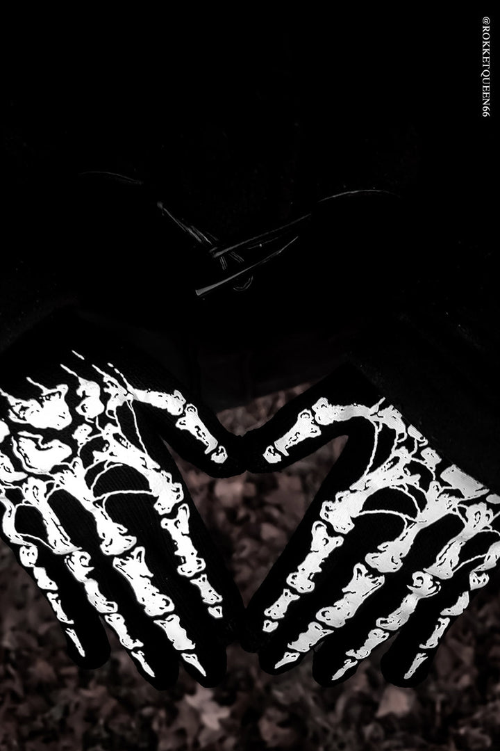 Dead Inside Skeleton Gloves [Full Finger] - gloves & armwarmers - VampireFreaks - VampireFreaks