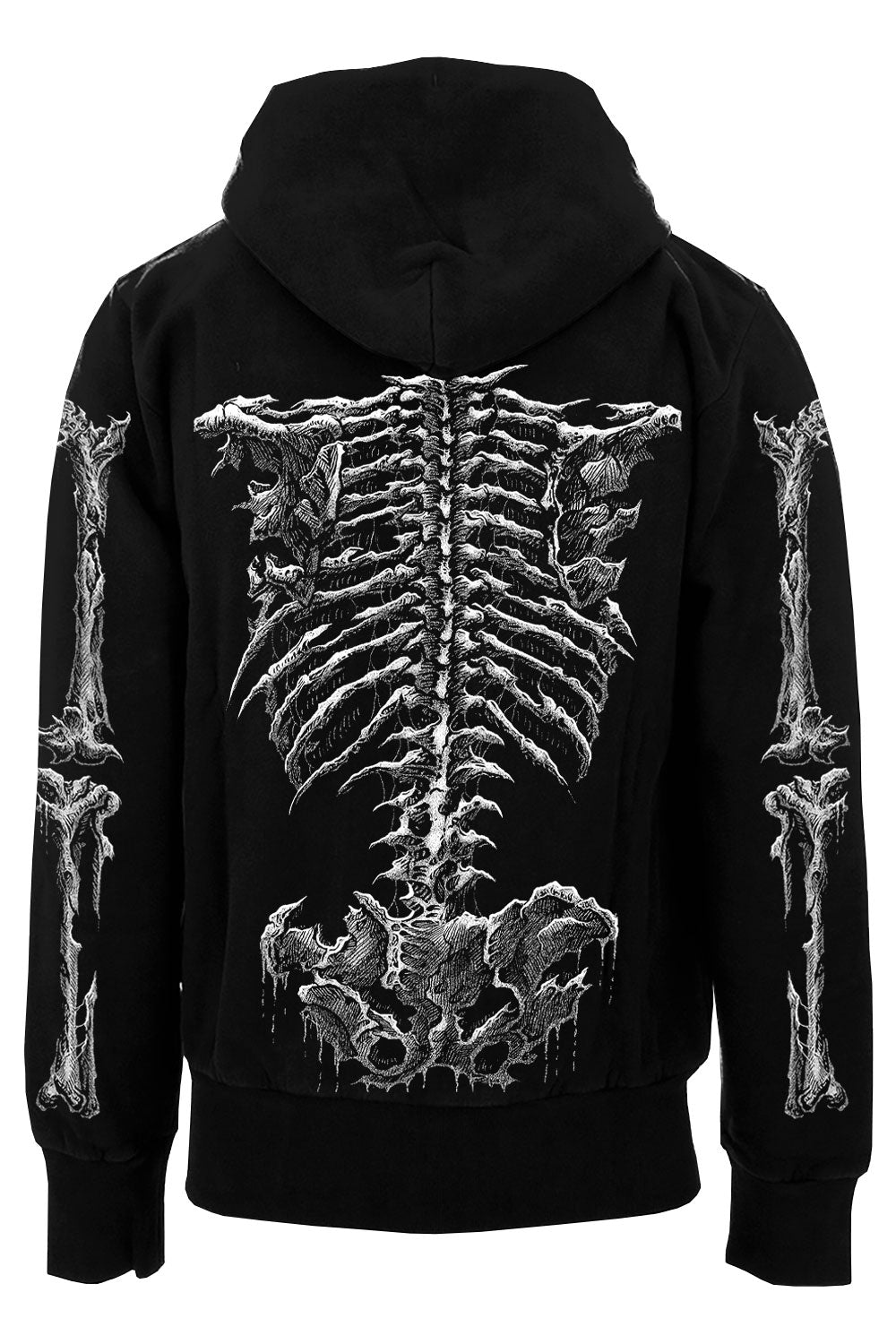 Sold Custom skeleton hoodie XL full zip-up