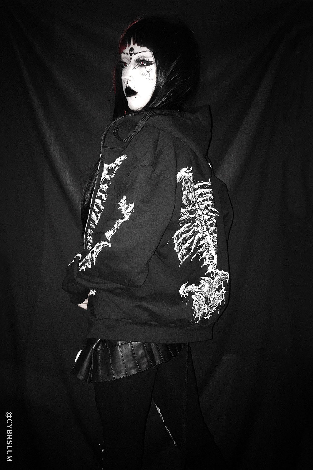 Dead Inside Skeleton Hoodie - mens outerwear - VampireFreaks - VampireFreaks