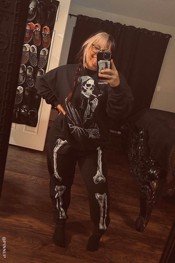 Dead Inside Skeleton Joggers - mens pants - VampireFreaks - VampireFreaks