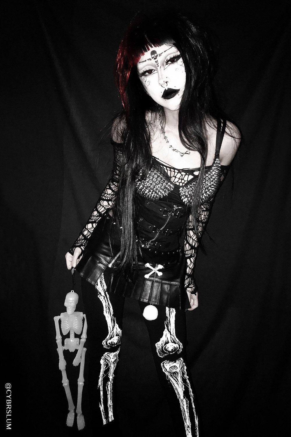 Dead Inside Skeleton Leggings - womens bottoms - VampireFreaks - VampireFreaks