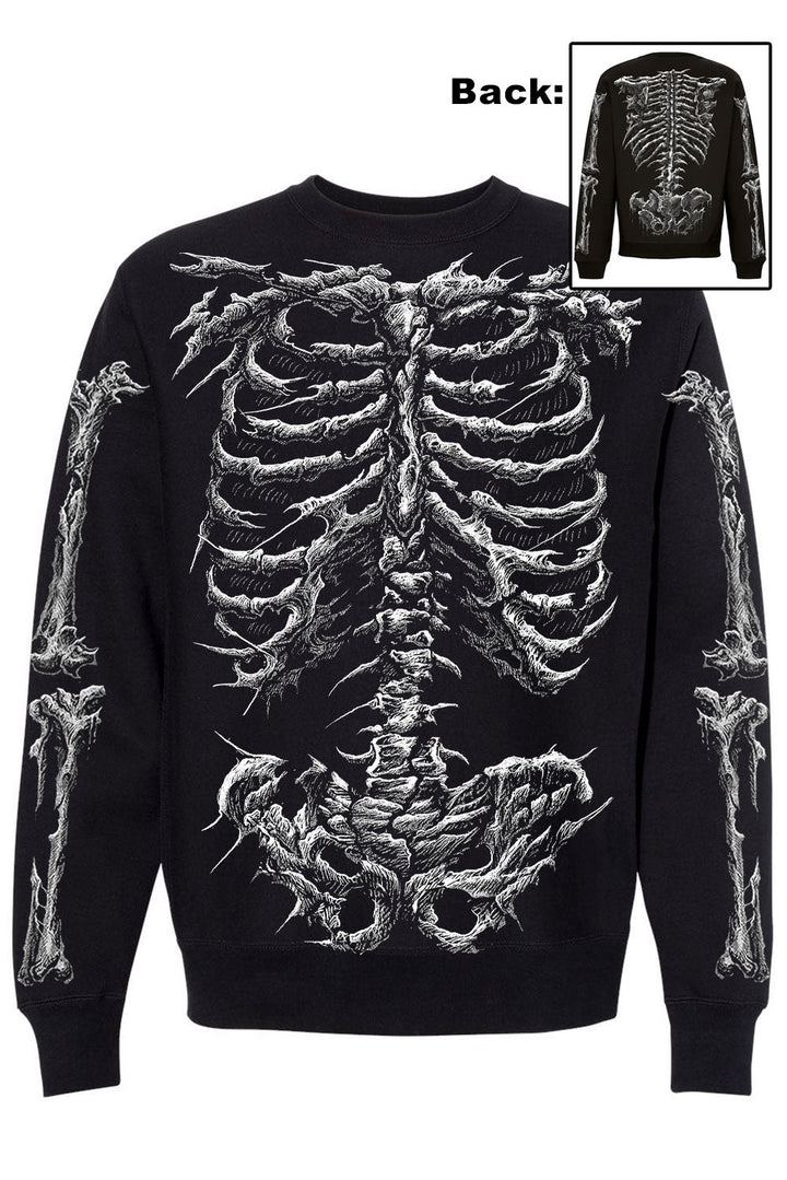 Dead Inside Skeleton Sweatshirt - mens outerwear - VampireFreaks - VampireFreaks