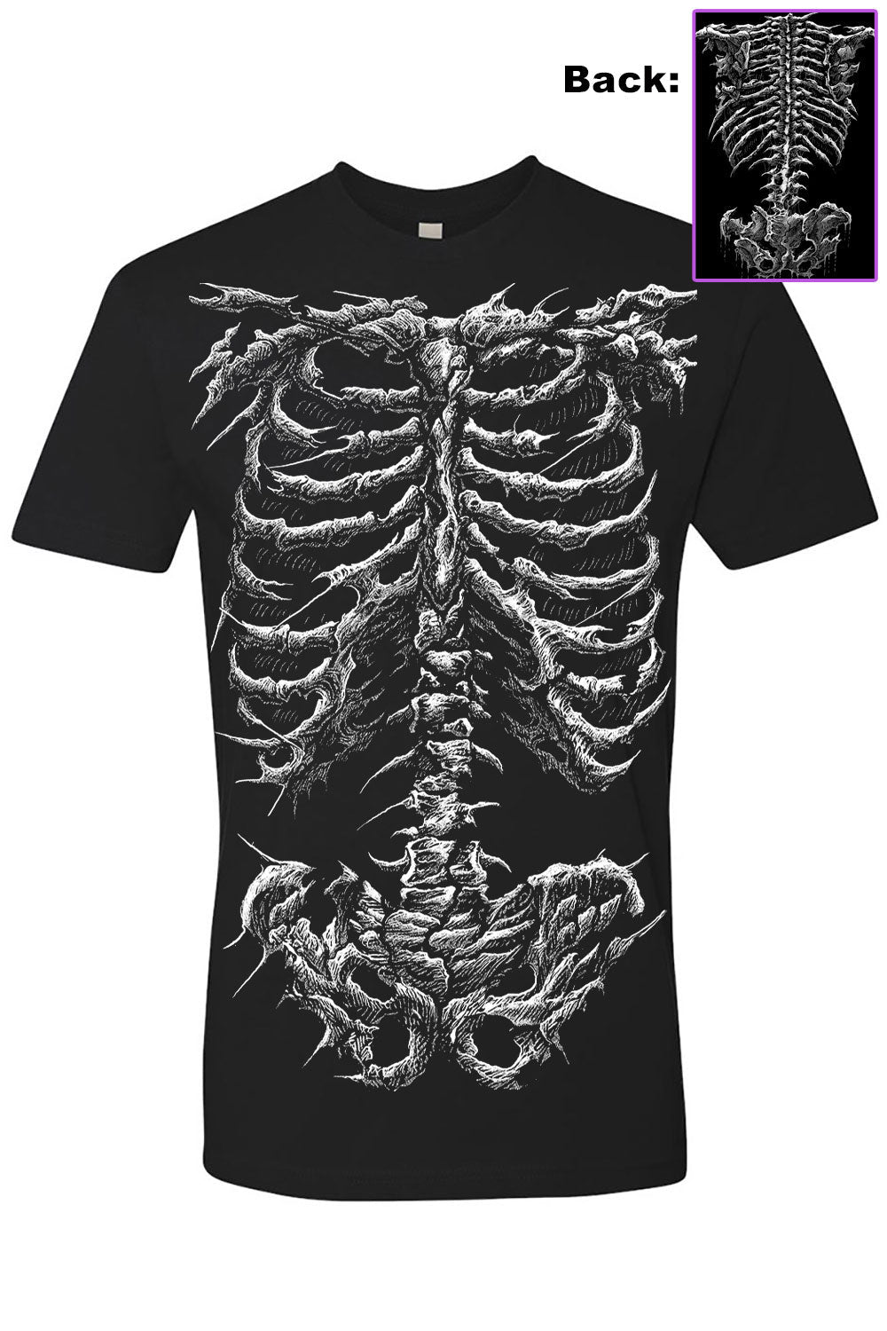 Dead Inside Skeleton T-shirt - graphic t-shirt - VampireFreaks - VampireFreaks