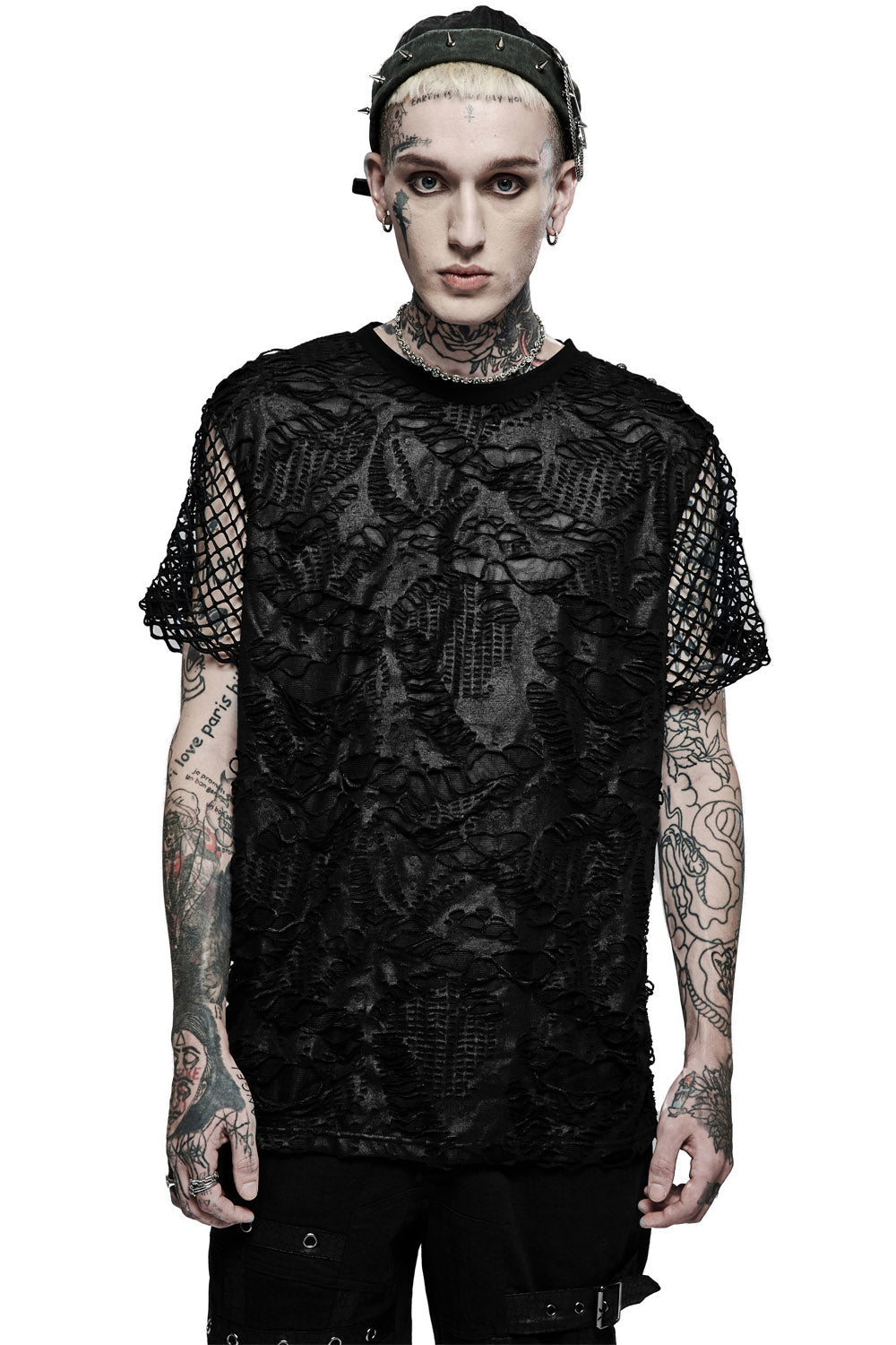 Dead Man Walking Distressed Top - mens tops - VampireFreaks - Punk Rave