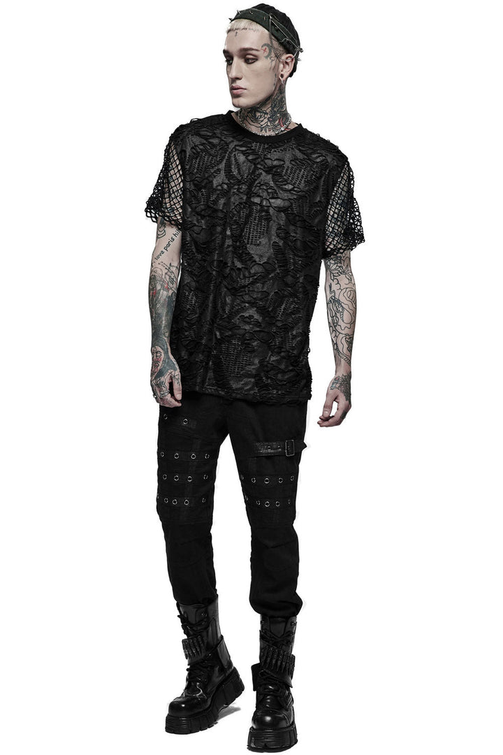 Dead Man Walking Distressed Top - mens tops - VampireFreaks - Punk Rave