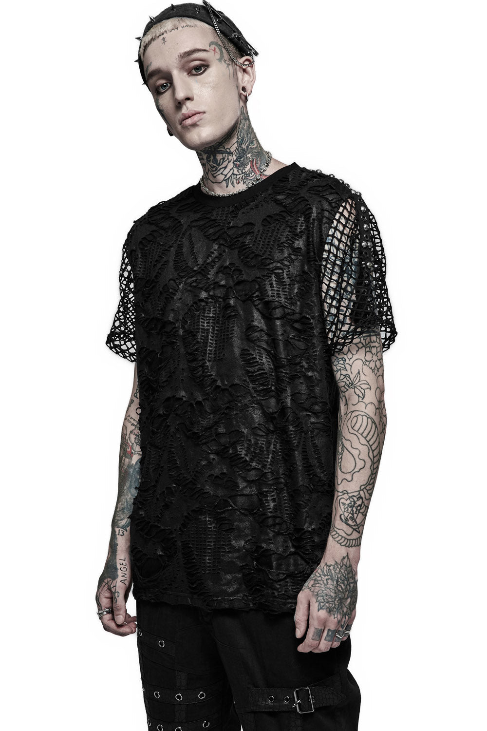 Dead Man Walking Distressed Top - mens tops - VampireFreaks - Punk Rave