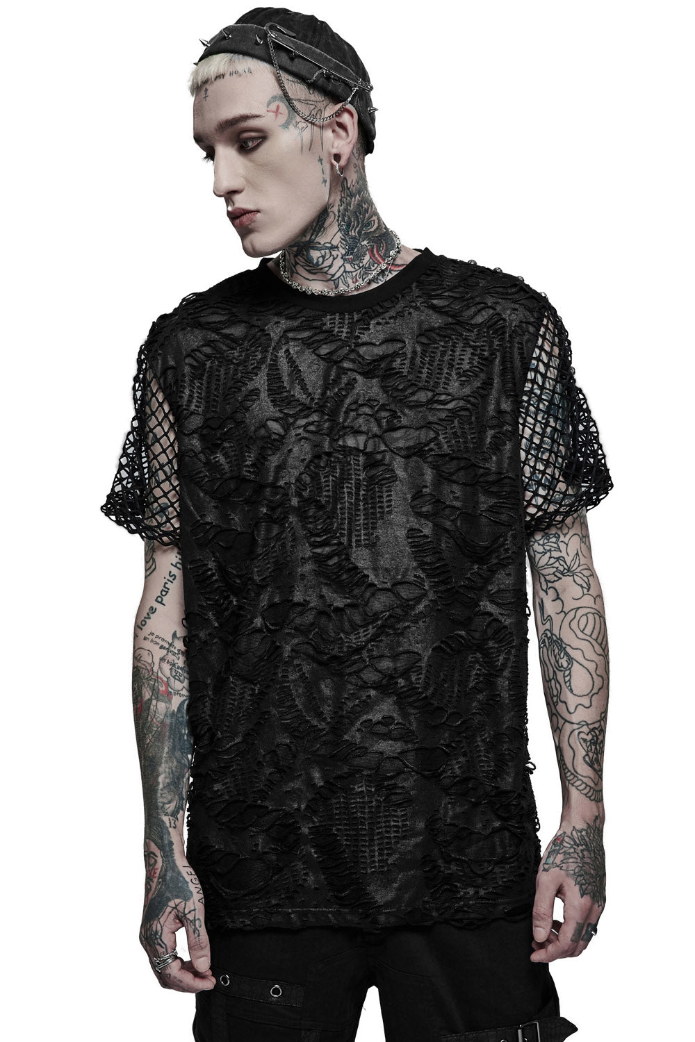 Dead Man Walking Distressed Top - mens tops - VampireFreaks - Punk Rave