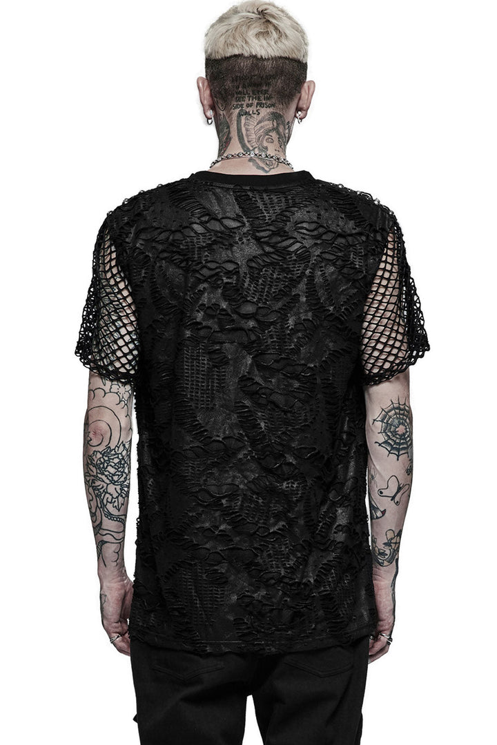 Dead Man Walking Distressed Top - mens tops - VampireFreaks - Punk Rave