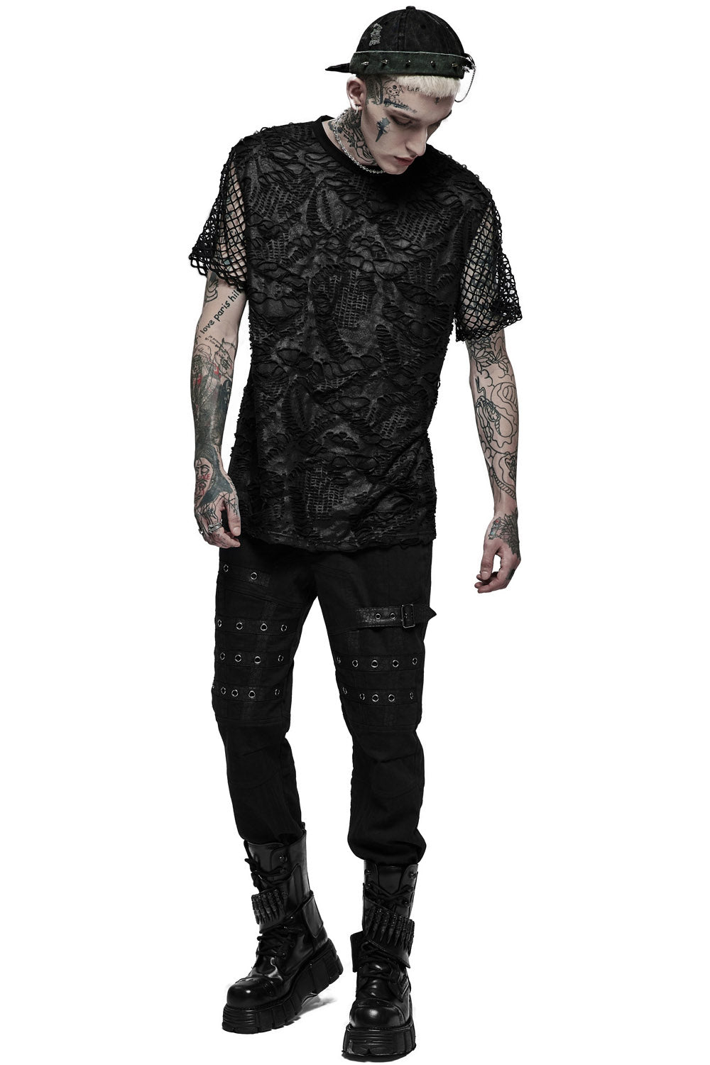 Dead Man Walking Distressed Top - mens tops - VampireFreaks - Punk Rave