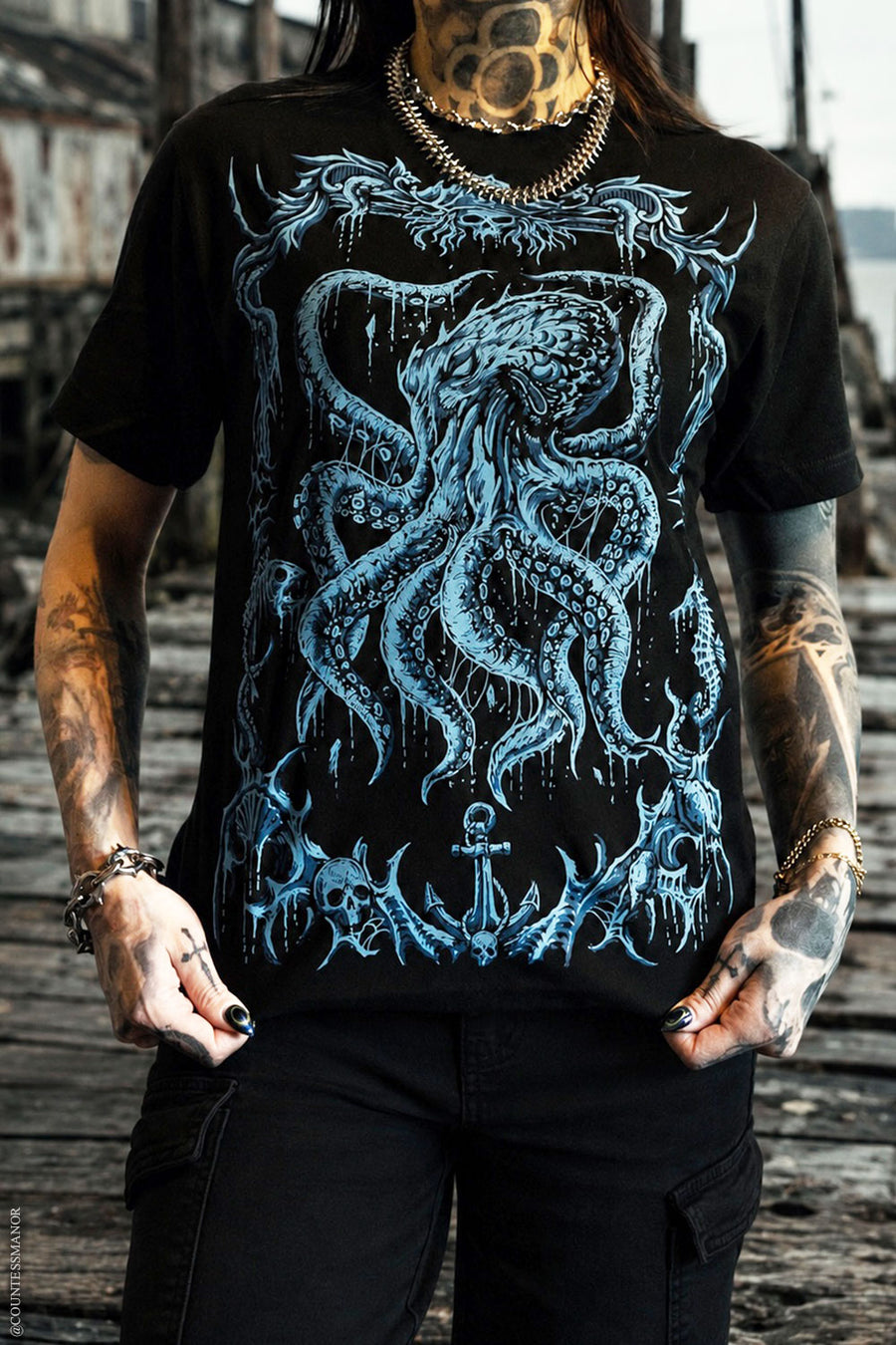 steampunk kraken sea monster cryptid shirt