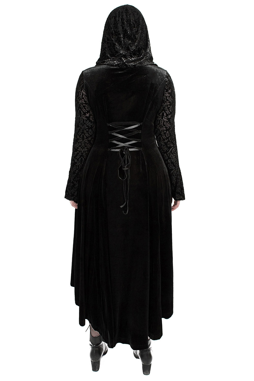 Dead Moon Velvet Coat - womens outerwear - VampireFreaks - Punk Rave