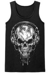 punk skull tank top for men