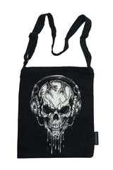 punk skull tote bag 