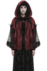 Dead Riding Hood Cloak [SCARLET] - womens outerwear - VampireFreaks - Devil Fashion