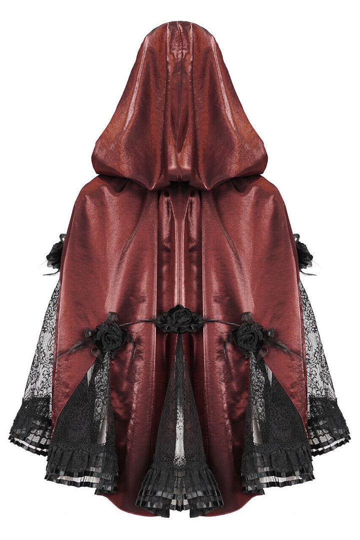 Dead Riding Hood Cloak [SCARLET] - womens outerwear - VampireFreaks - Devil Fashion