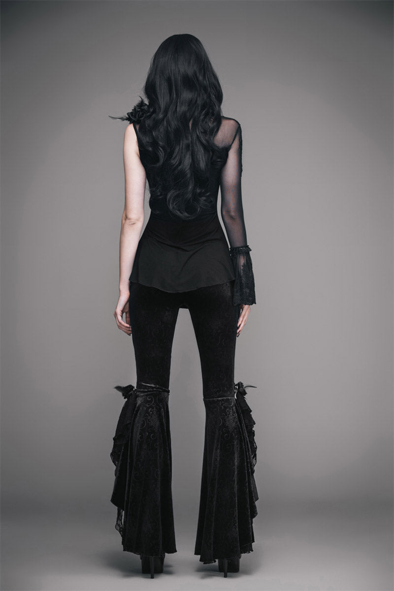 Dead Romance Flared Pants - womens bottoms - VampireFreaks - Devil Fashion