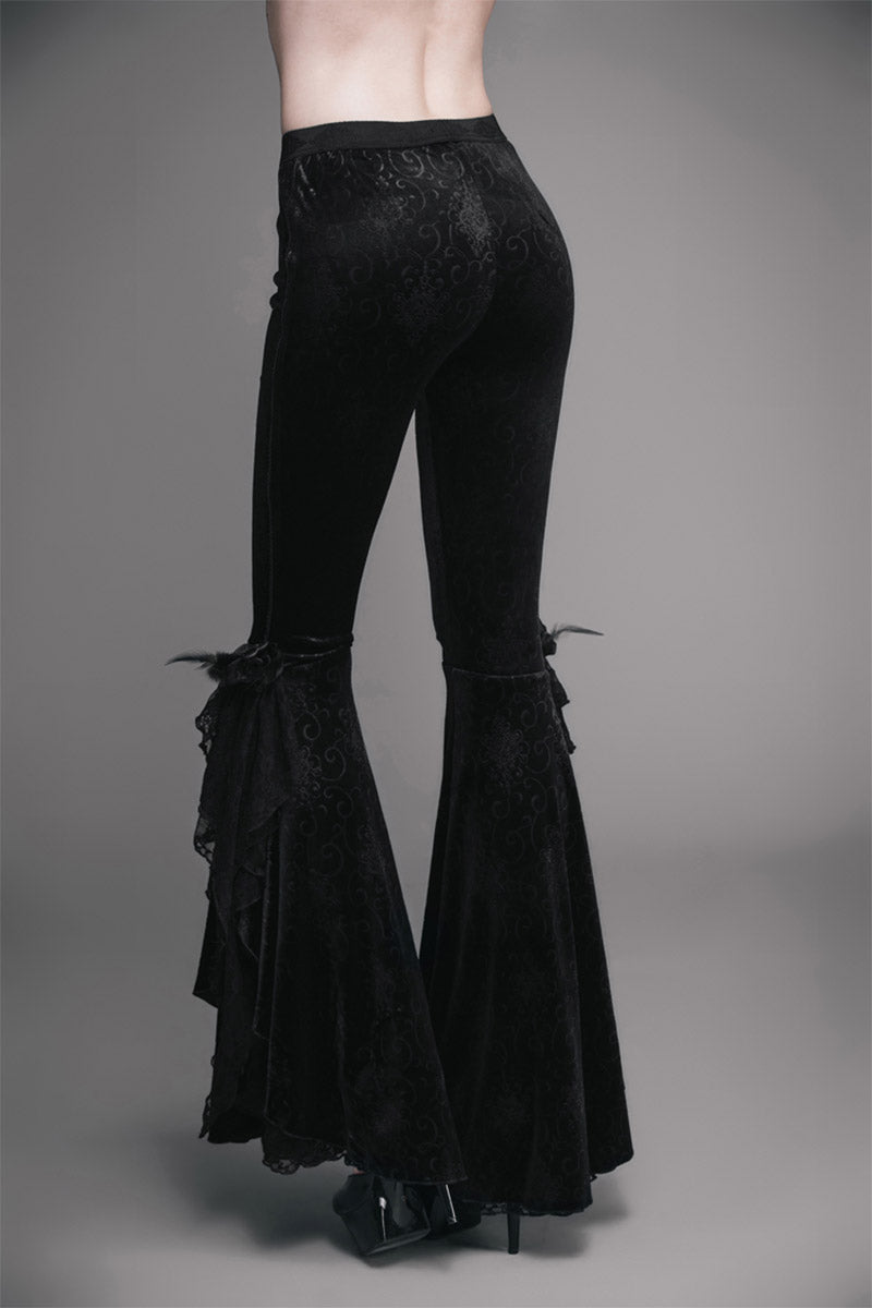 Dead Romance Flared Pants - womens bottoms - VampireFreaks - Devil Fashion