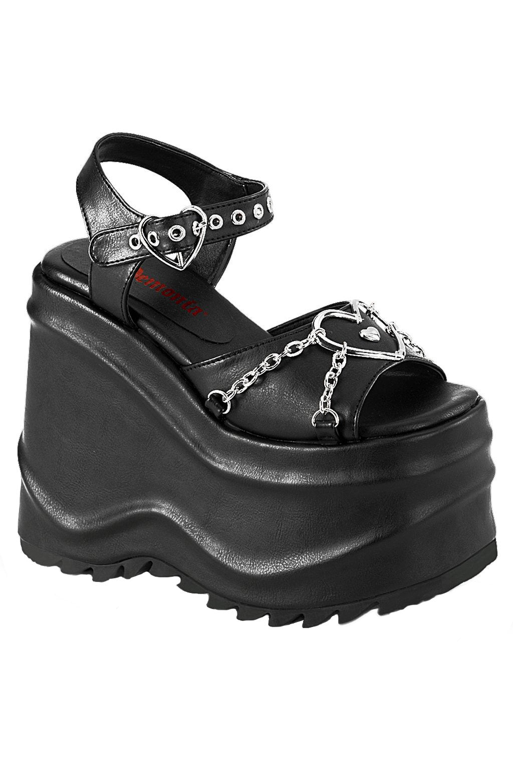 Dead Romance Mary Jane Platforms [WAVE09 BVL Wedges] - womens shoes - VampireFreaks - Demonia