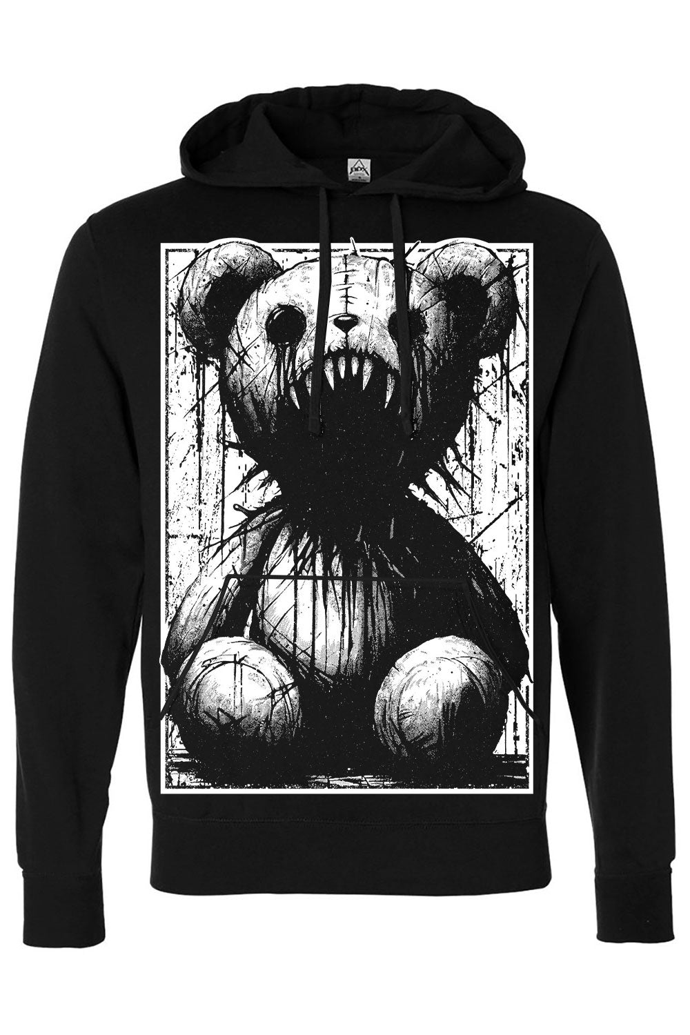 heavy metal teddy bear funny goth hoodie jacket